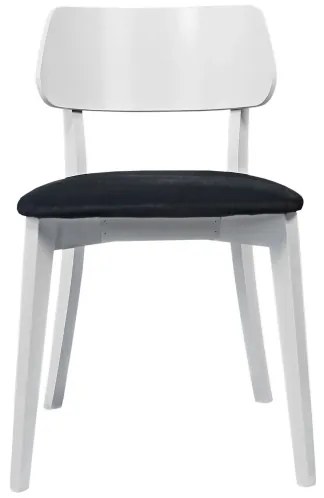 Scaun de sufragerie EZRA alb/negru