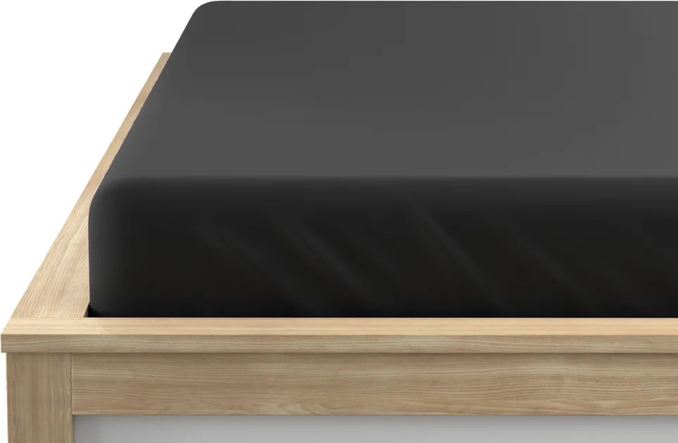 Cearsaf Jersey HIGHFIT negru 90 x 200 cm