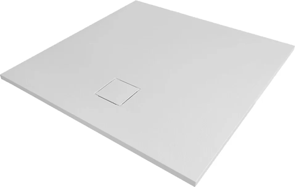 Cadita dus slim din SMC, dimensiuni multiple, alb/gri/negru 900x900 / Alb