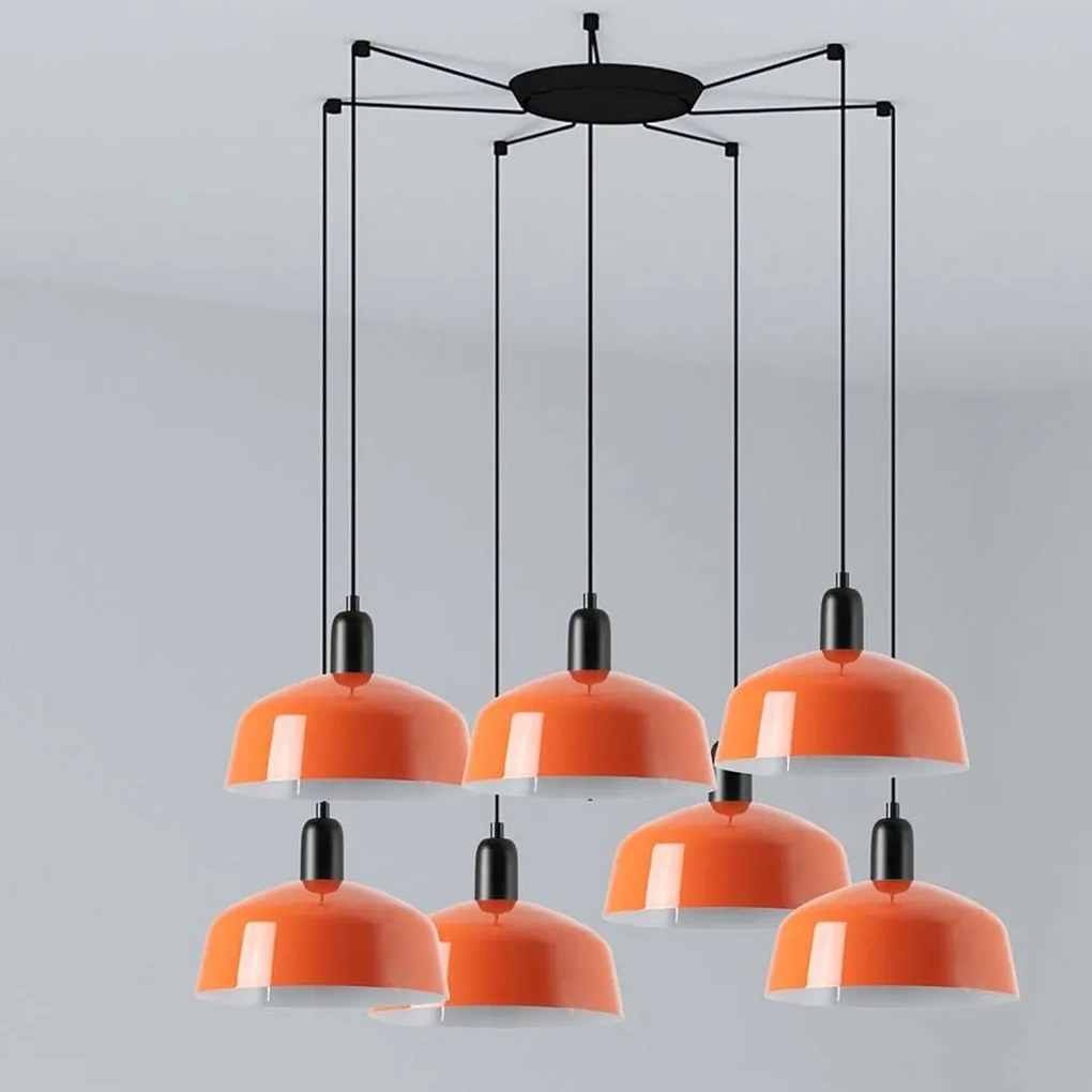 Lustra cu 7 pendule metal TATAWIN M orange