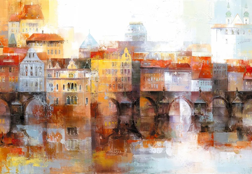 Fototapet - Praga desenată (147x102 cm)