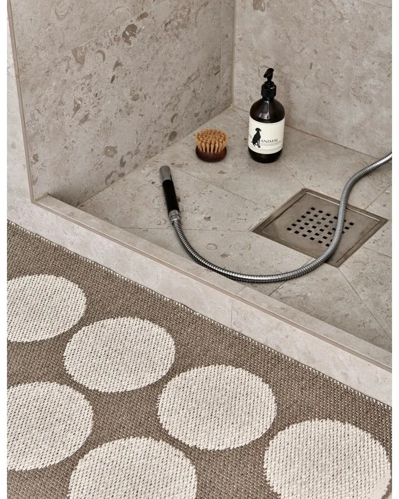 Covor tip traversă pentru interior și exterior maro/bej 70x240 cm Hugo Walnut Linen – Pappelina