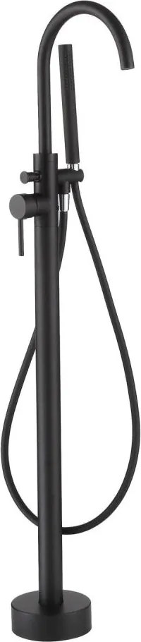 Set cadă freestanding cu baterie, 116 cm, negru