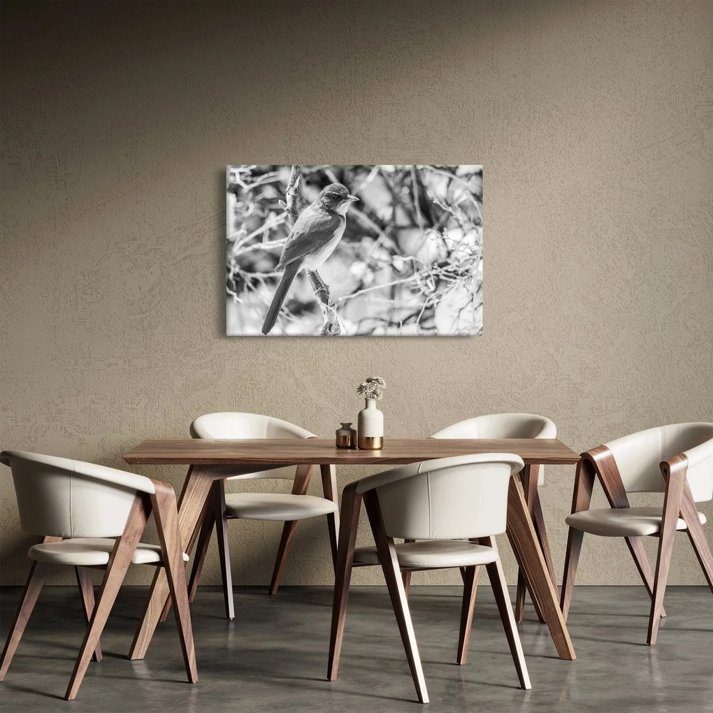 Tablou - Bluebird în timpul iernii (90x60 cm)