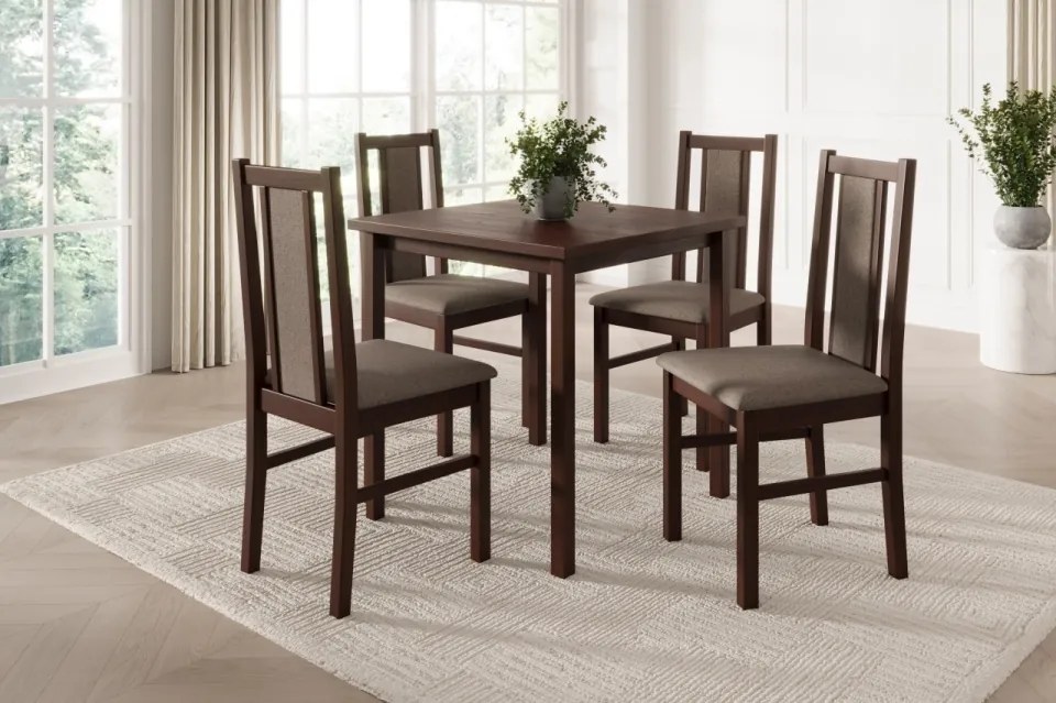 Scaun tapitat, din lemn, Vos XIV, ADRK Furniture (Culoare: Sonoma / Opium 85)