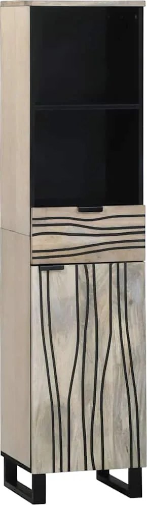 vidaXL Dulap pentru Chiuveta de Baie cu raft Alb 38 x 33 x 160 cm