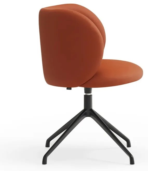 Scaun de sufragerie portocaliu tapițat Mogi – Teulat