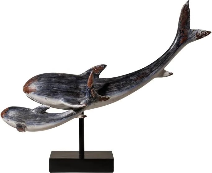 Decoratiune de masa pe postativ, in forma de balena, Whale