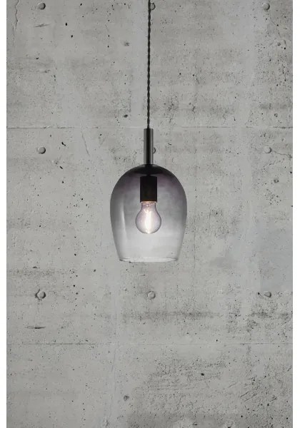 Nordlux - Pendul cu cablu UMA 1xE27/40W/230V Ø 18 cm negru/fumuriu
