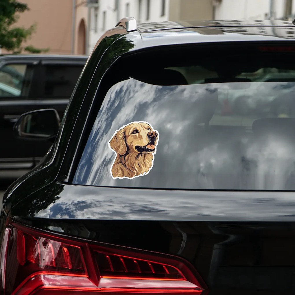 PIPPER. Autocolant Golden Retriever mărimea: 60cm