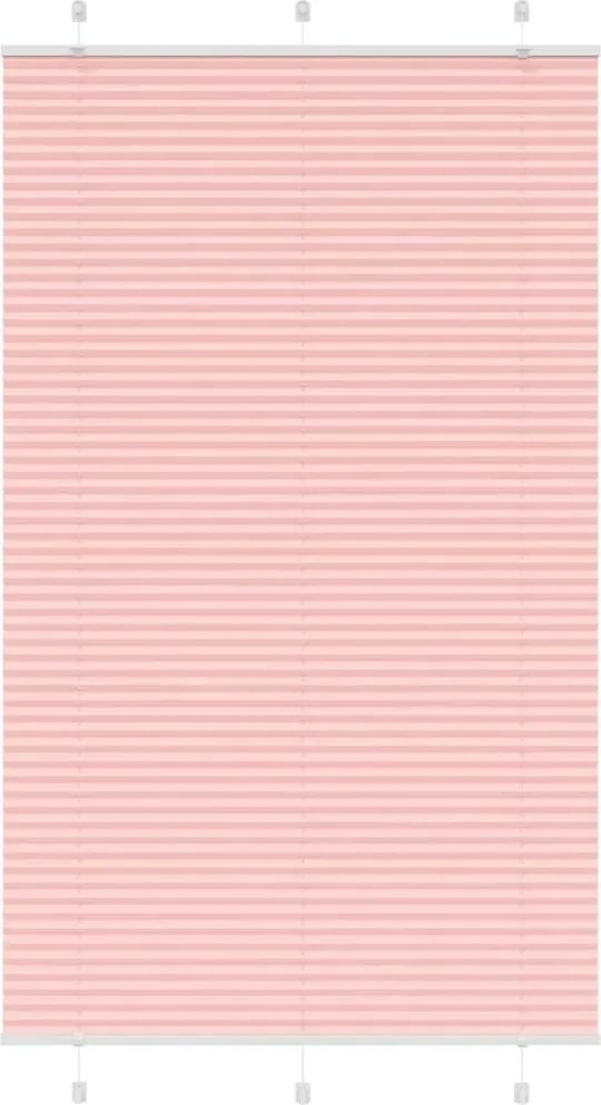 vidaXL Jaluzea plisată roz 120x200 cm Lățime țesătură 119,4 cm