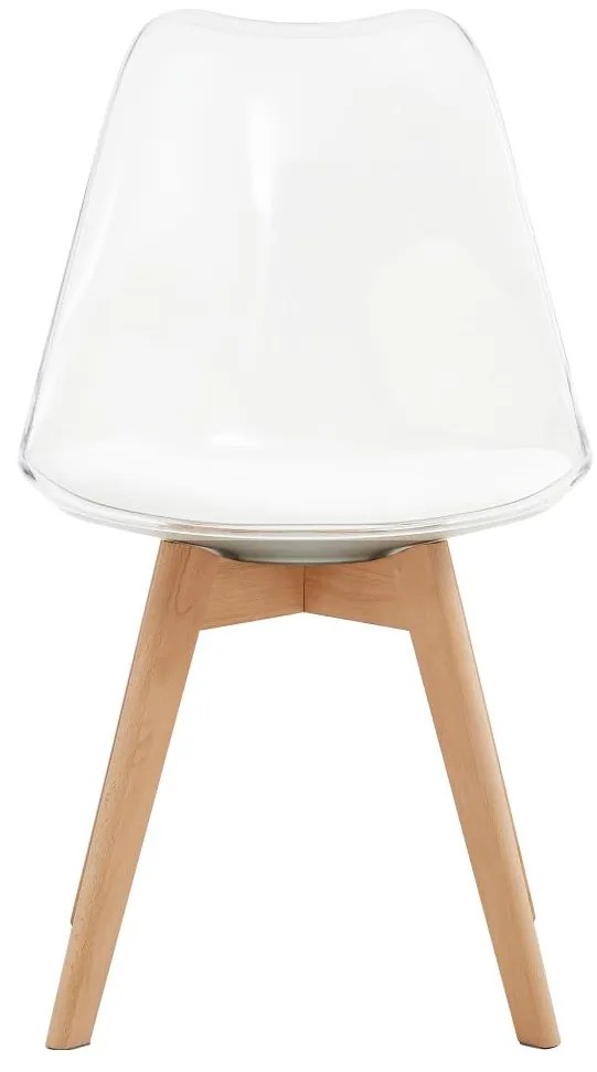 Scaun sufragerie Bralla 2 (transparent + fag + alb) . 1116244