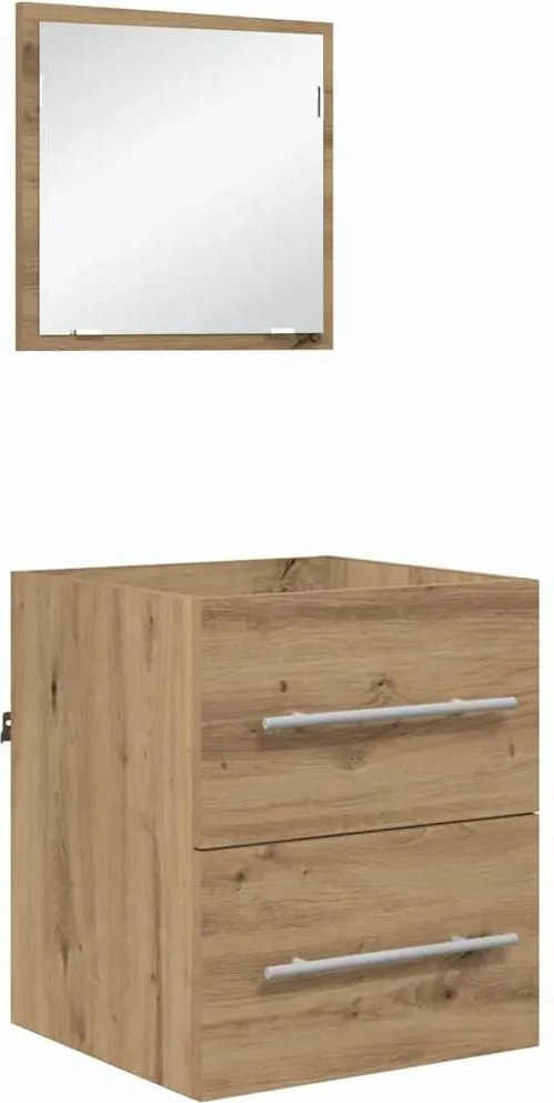 vidaXL Set de mobilier pentru baie cu sertar Maro 41 x 38,5 x 48 cm