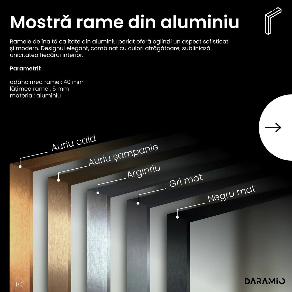 Oglindă cu iluminare LED F2