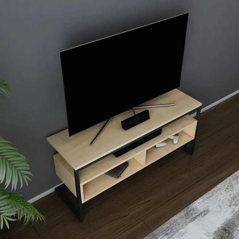 Comoda TV Merrion - Negru, Oak