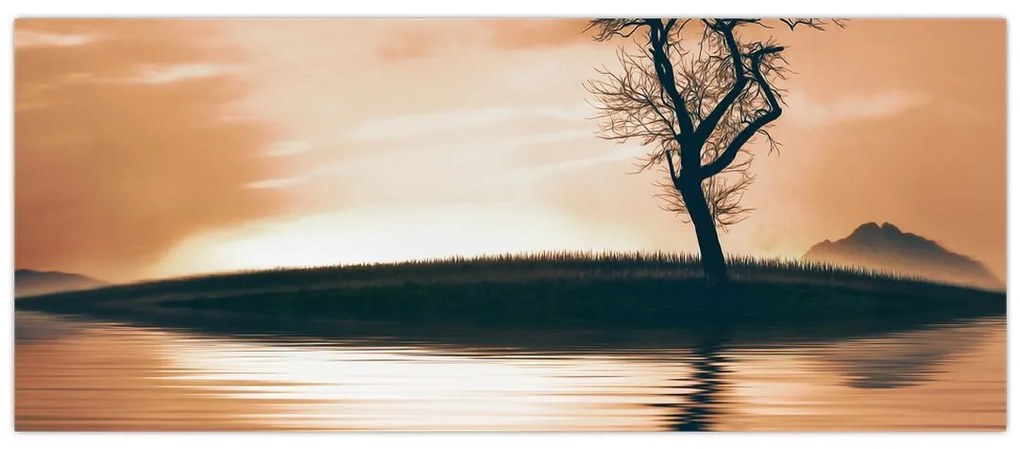 Tablou - Copaci pe insulă (120x50 cm)