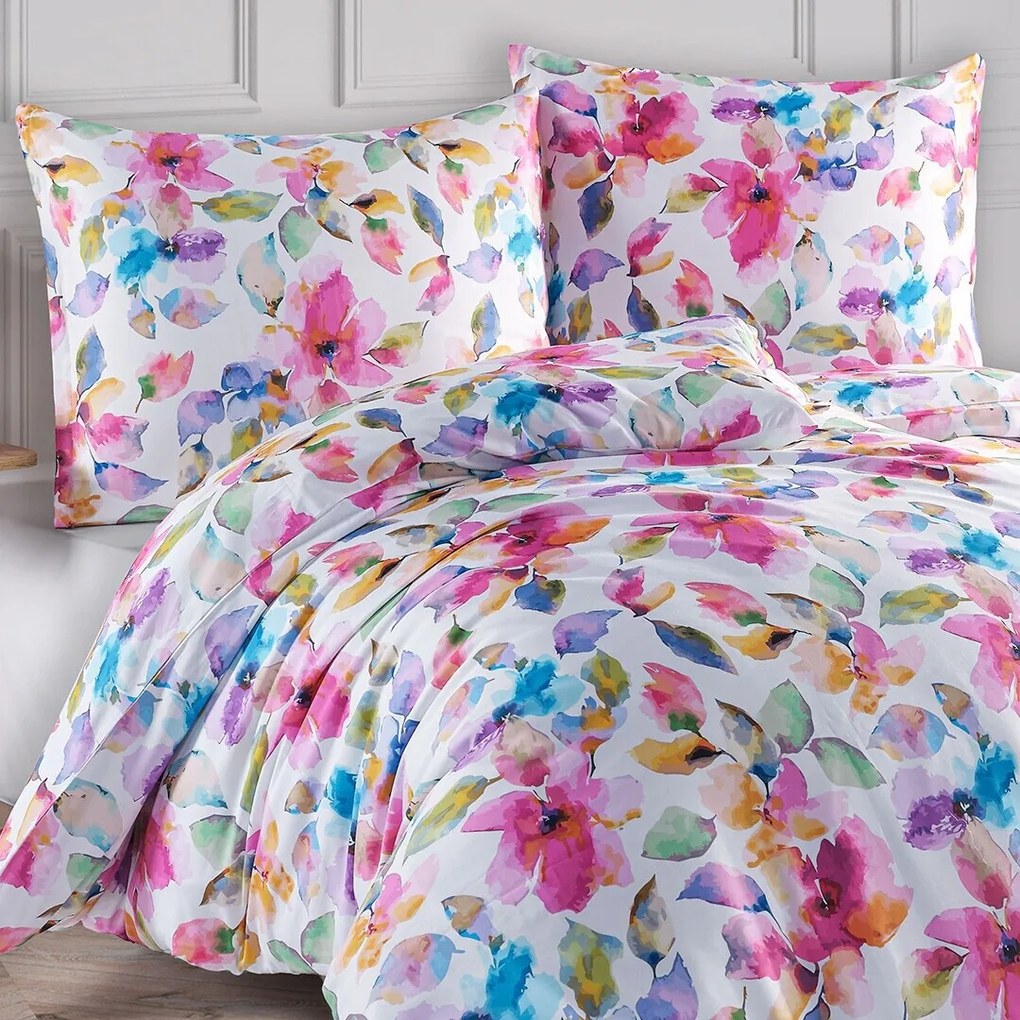 BedTex Lenjerie de pat din satin Vibrance, 160 x 200 cm, 2 x 70 x 80 cm, 160 x 200 cm, 2 buc. 70 x 80 cm