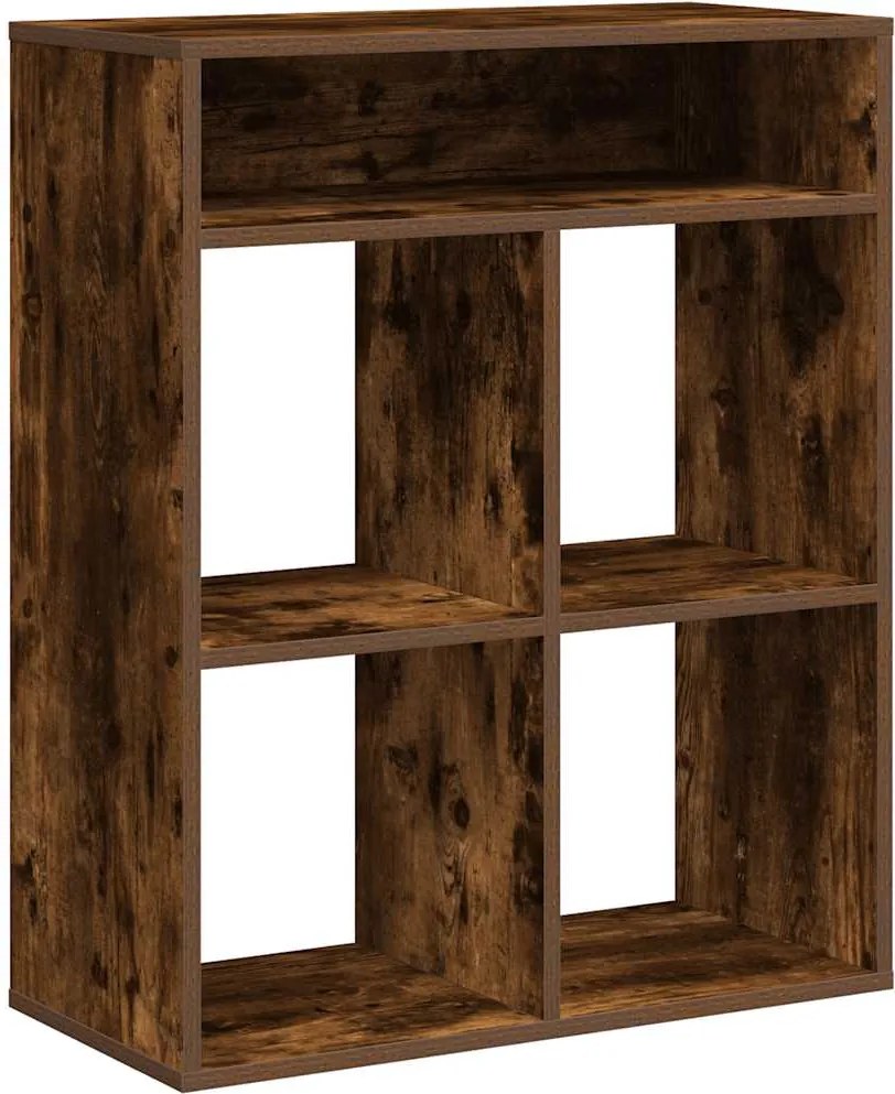 vidaXL Bibliotecă, stejar fumuriu, 66x31x80 cm, lemn prelucrat
