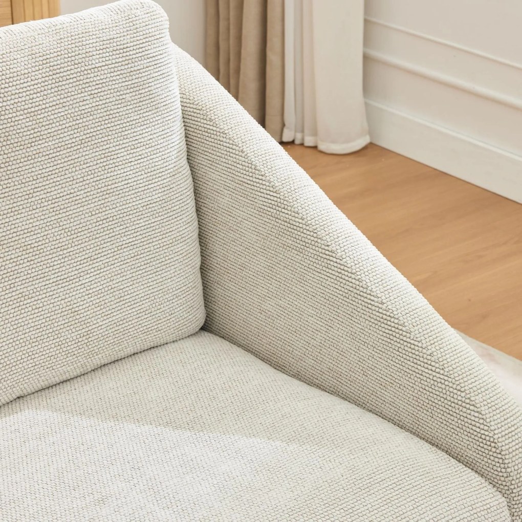 Scaun modern de accent pentru living, Bej | Aosom Romania