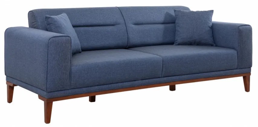Set Canapea Extensibilă si Fotoliu Liones Tepsili, Albastru Inchis