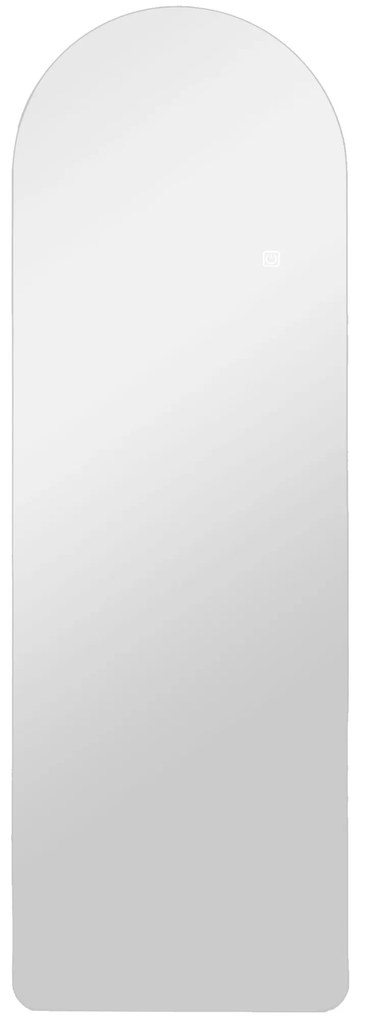 HOMCOM Oglindă de Perete în Formă de Arc cu Iluminare LED, Control Tactil și Sticlă Călită, 40x3x120 cm, Transparentă | Aosom Romania