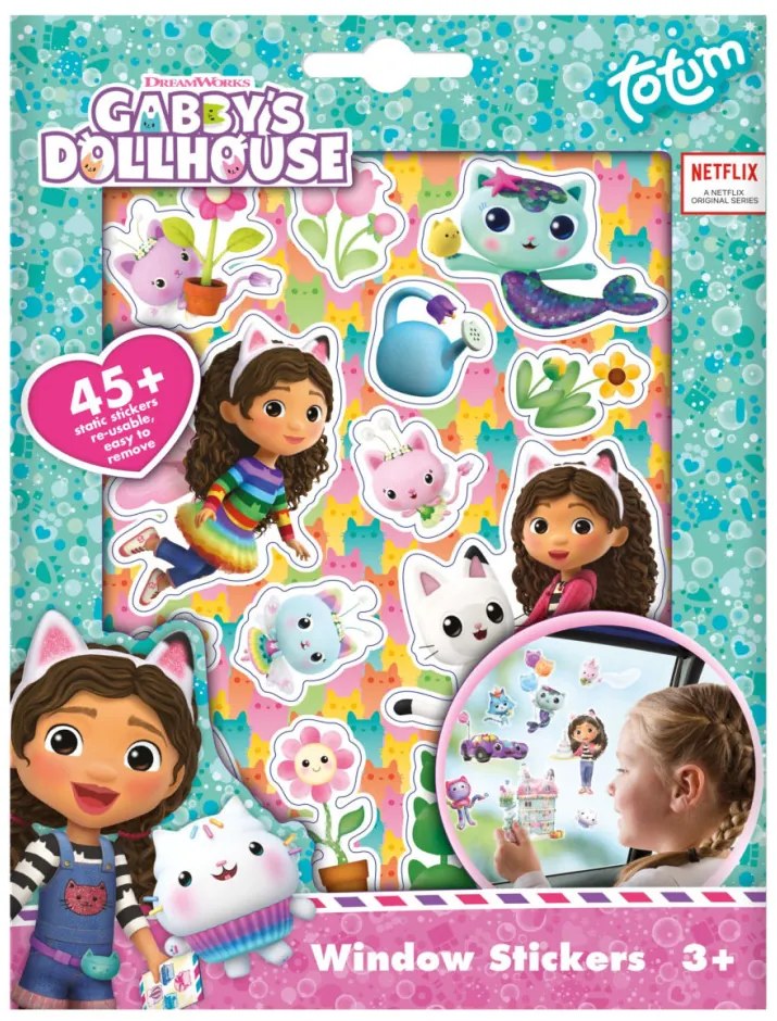 Gabby&#039;s Dollhouse Sprinkle Party set de autocolante pentru fereastră