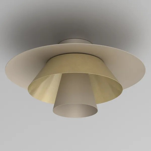 Plafonieră PLATO 1xE27/15W/230V, Ø 38 cm, bej/auriu