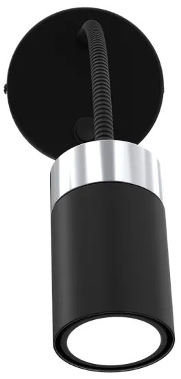 Veioză flexibilă JOKER 1xGU10/8W/230V negru/crom mat