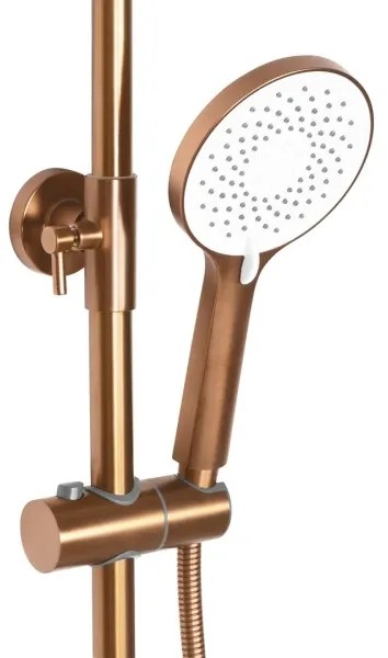 REA-P2418 - Set de duș cu baterie AVALON, cupru periat