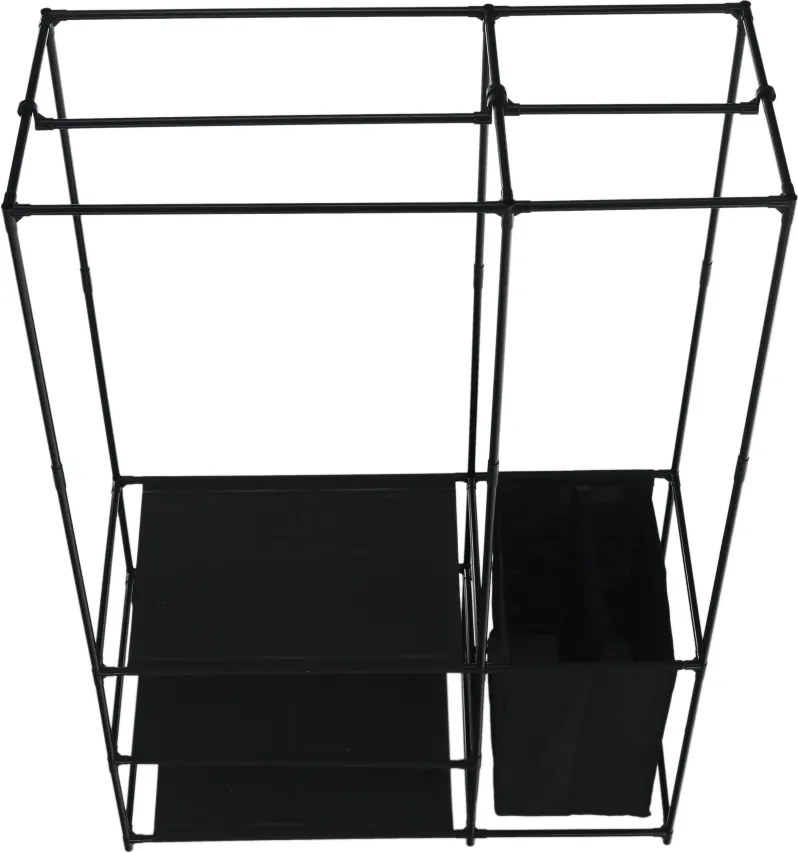 Raft multifuncţional pentru dulap, negru, ASKOT