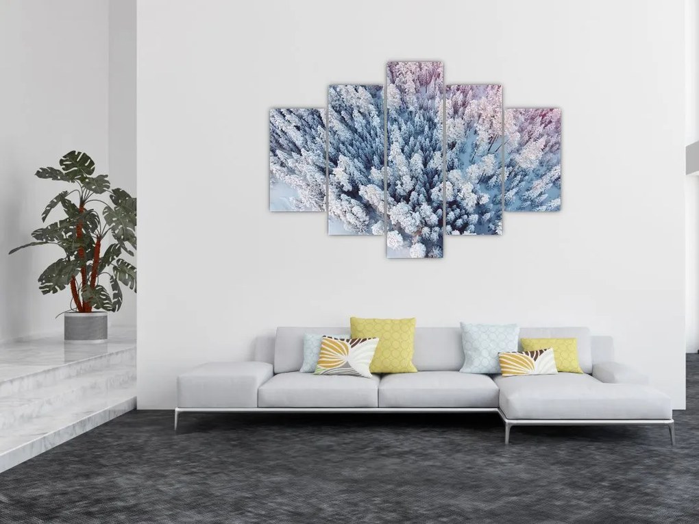 Tablou cu copaci înzăpeziți (150x105 cm)