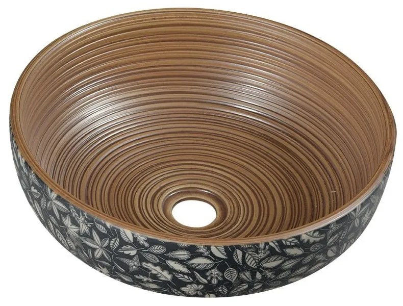 Chiuvetă maro rotundă din ceramică ø 41 cm Priori – Sapho