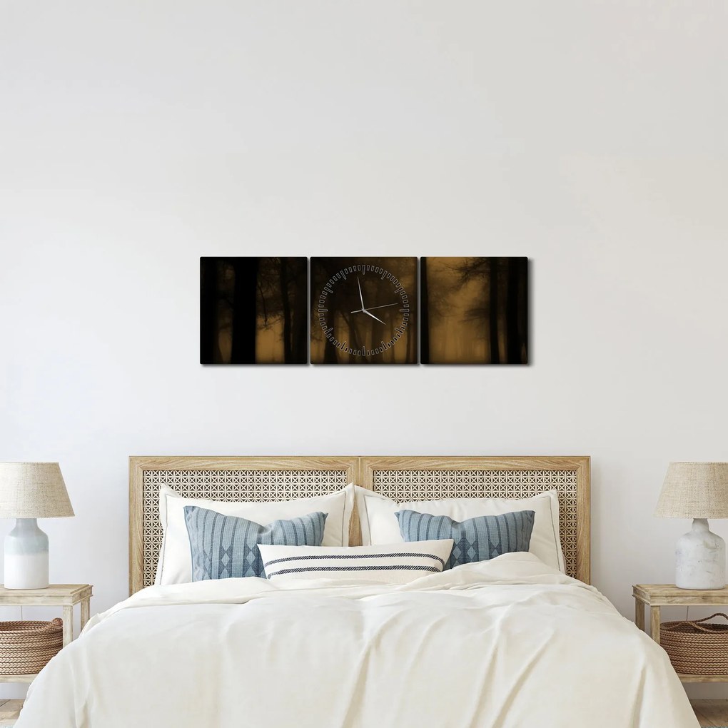 Tablou - Pădurea întunecată (cu ceas) (90x30 cm)