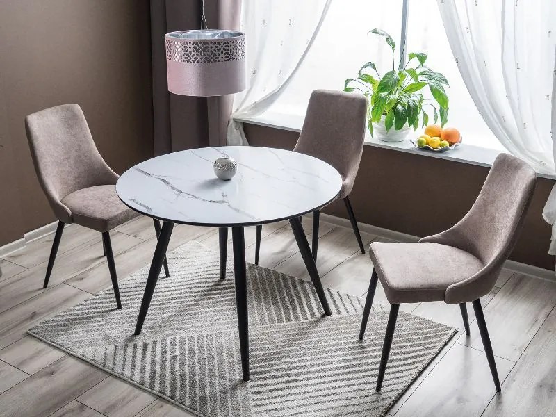 Masă de sufragerie Irina (alb + negru) (pentru 4 persoane). Promo -6%. 1050328
