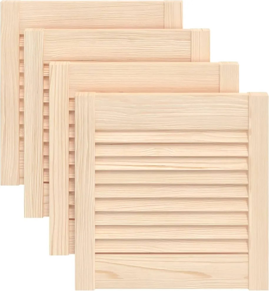 vidaXL Uși de dulap design lambriu 4 buc. 39,5x39,4 cm lemn masiv pin