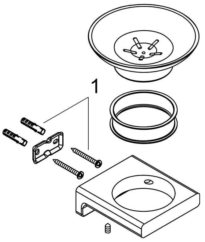 Savoniera, Hansgrohe, AddStoris, negru mat