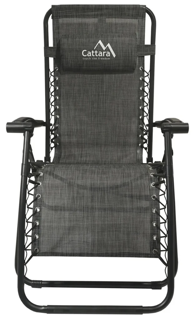 Cattara 13520 Șezlong pliabil Alicante, antracit,150 x 66 cm