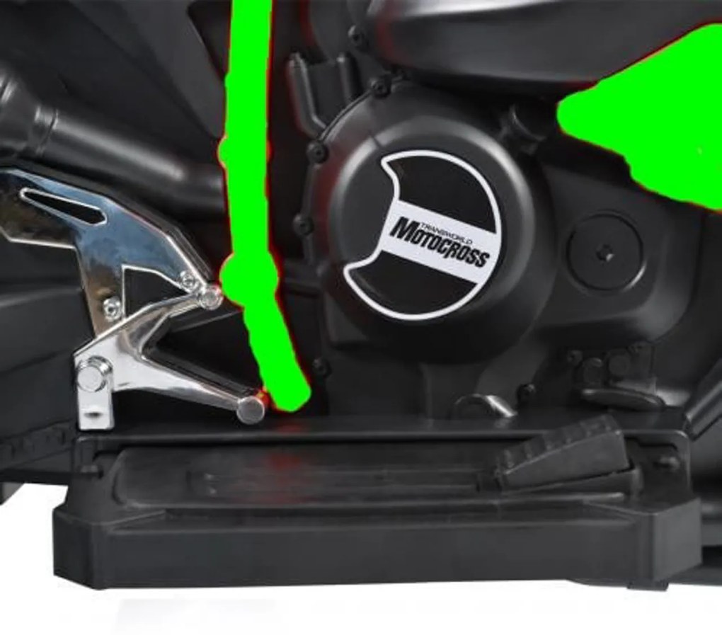 Motocicleta Electrica cu Acumulator Pentru Copii NOVOKIDS™ Ninja Premium Motocross, Viteza din maner, 3-8 ani, Max 30 kg, Cu Melodii si Lumini LED,