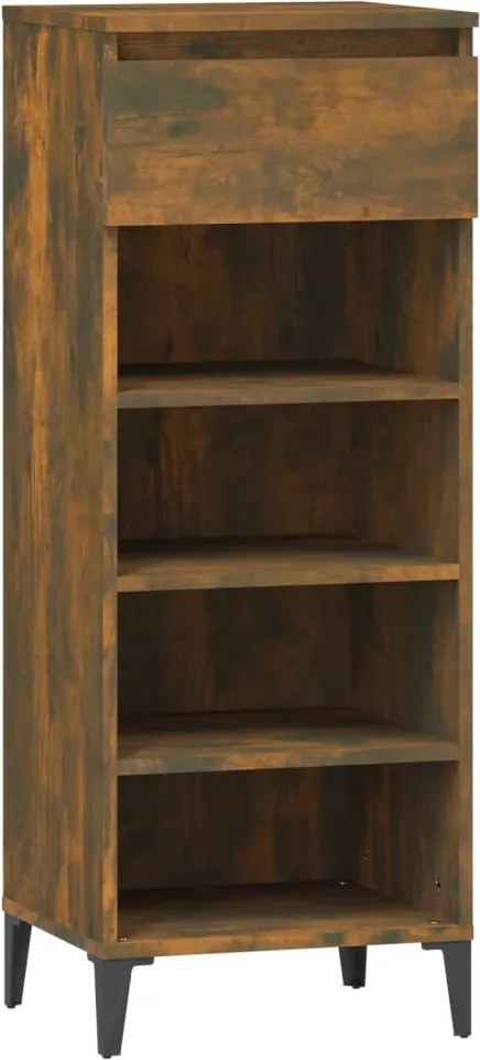 vidaXL Pantofar, stejar fumuriu, 40x36x105 cm, lemn prelucrat