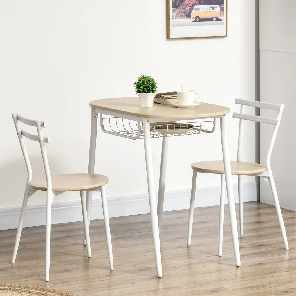 Set de masa cu scaune HOMCO , masa din MDF, masa de bucatarie | Aosom RO