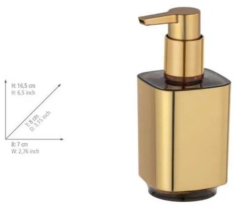 Set de accesorii de baie auriu din plastic Auron – Wenko