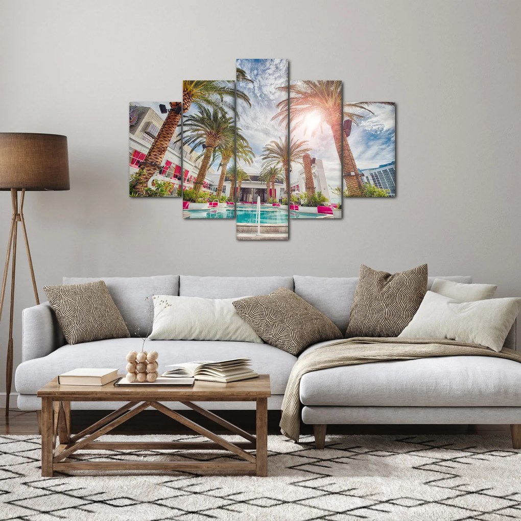 Tablou - palmier cu bazin (150x105 cm)