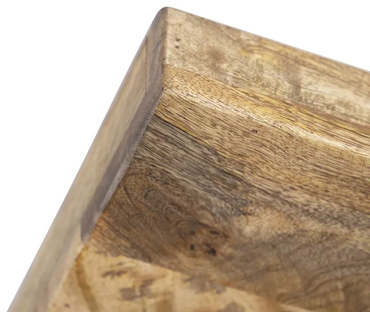 Spotlight industrial gri închis cu lemn de mango 3 lumini - Mangoes