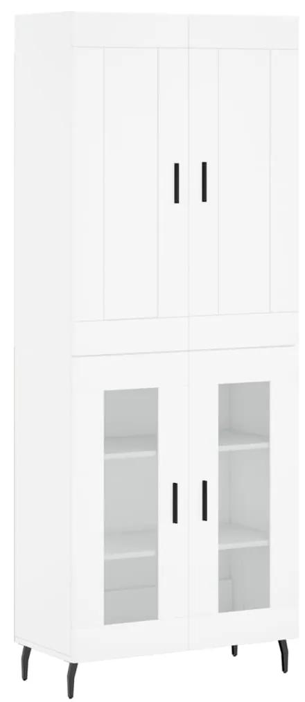 3199633 vidaXL Dulap înalt, alb, 69,5x34x180 cm, lemn compozit