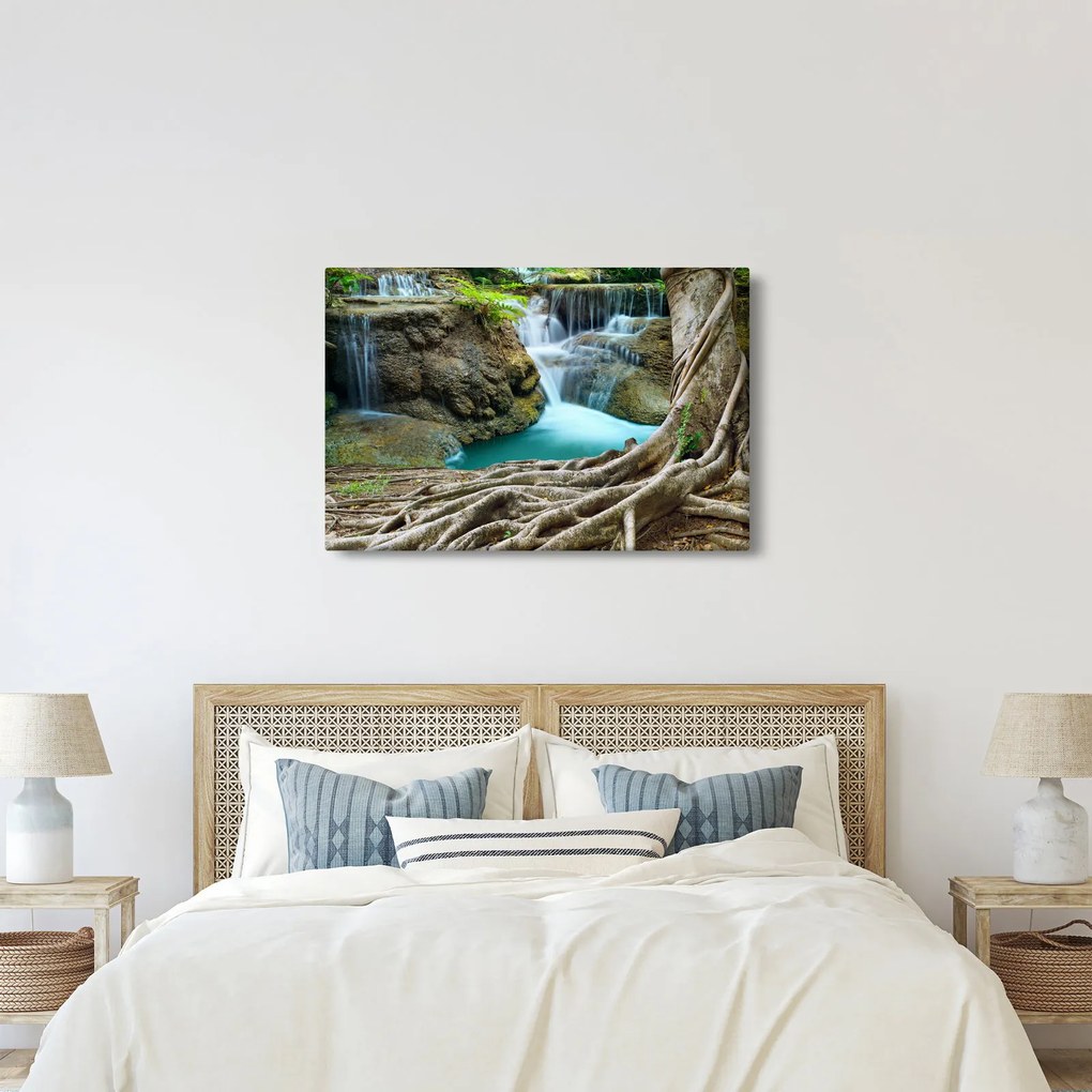 Tablou - Râu cu cascade (90x60 cm)
