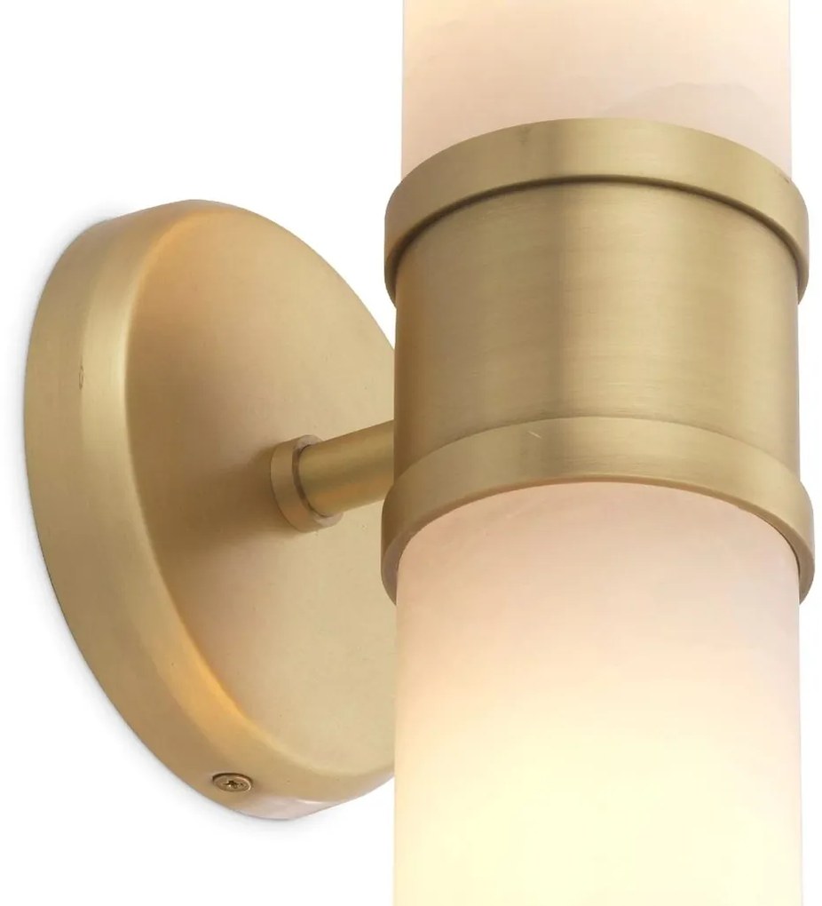 Aplica de perete design LUX Claridges Double alama antic/ alabastru