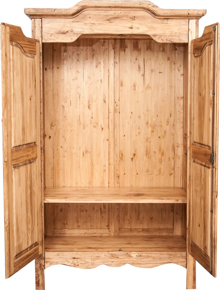 Dulap, L127 59 H204 cm, natur antic, lemn masiv