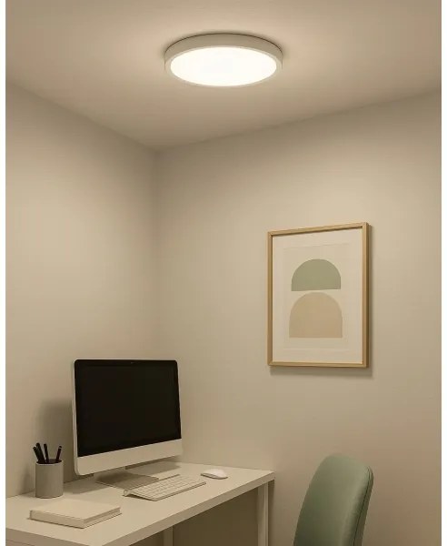 Plafonieră LED/24W/230V 3000/4000/6500K Ø 30 cm alb