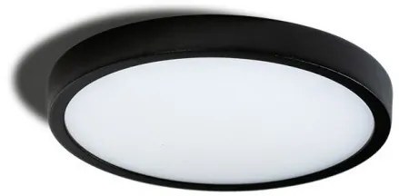 Plafoniera LED design slim MALTA R 30 4000K neagra