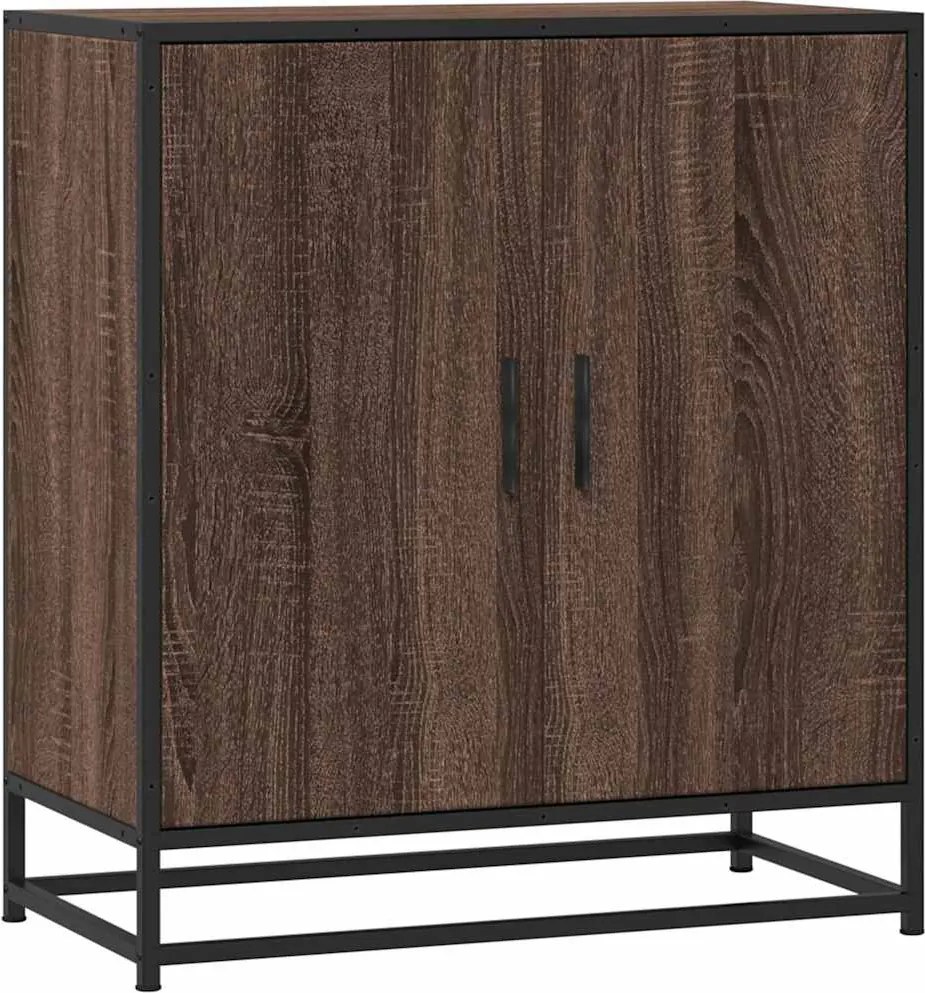 vidaXL Dulap, stejar maro, 68x35x76 cm, lemn prelucrat și metal